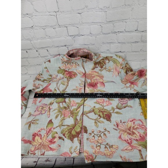 Vtg Painted Pony Tapestry Jacket Floral Lg Cropped Spring Belize Riviera/Spring - Picture 8 of 16